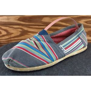 Toms Sz 7 M Multicolor Round Toe‎ Flat Fabric